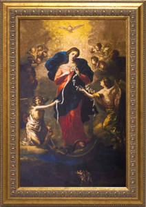 Mary Undoer of Knots Framed Art: Ornate Gold Frame